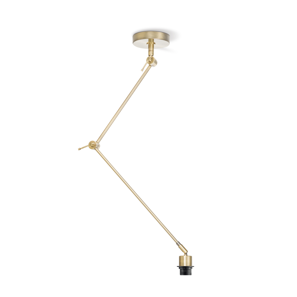 Image of Klassieke verlichtingspendel Shift voor lampenkap - Messing - 35/35/80cm - hanglamp gemaakt van Metaal - geschikt voor E27 LED lichtbron - voor lampenkap met doorsnede max.55cm